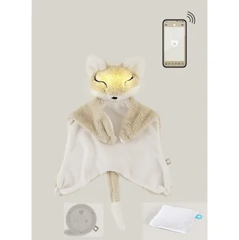 plyšák MyHummy DOUDOU FOX 7 v 1 s APP DUO (s termoforem) - šumící medvídek liška - usínáček mazlíček vydávající bílý šum