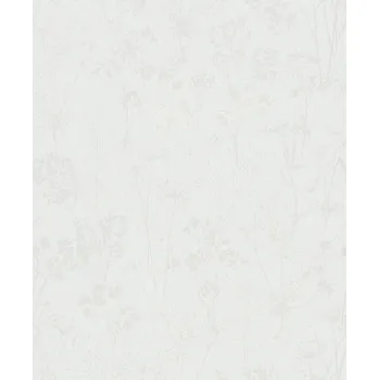 Tapeta Vliesová tapeta, bílá s rostlinným vzorem 0,53 x 10,05 m / Tapety na zeď Mona 82462 Marburg