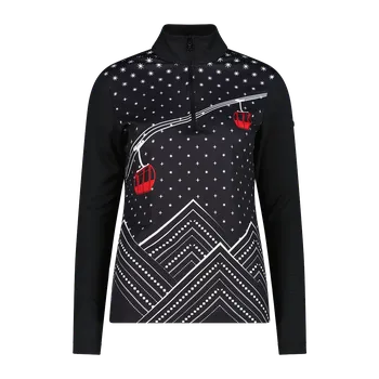 Dámská mikina Dámský lyžařský rolák CMP 35L0496 černý s kabinkami vel. 42