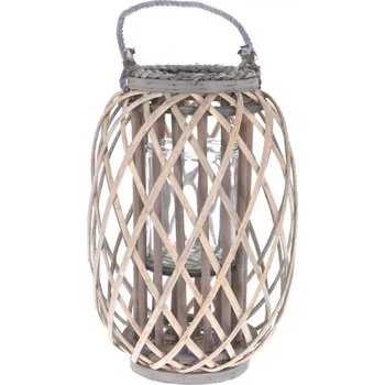 Venkovní osvětlení KOOPMAN Koopman, Lucerna štípaná VRBA průměr 26 cm, výška 40 cm, šedá