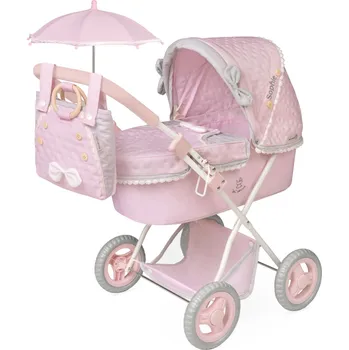 Kočárek pro panenku DeCuevas Sophie skládací kočárek se slunečníkem a taškou, 85075