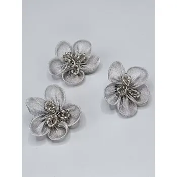 Brož Šedý květ - brož