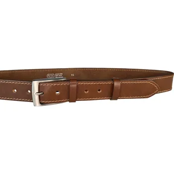 Opasek PENNY BELTS Kožený opasek 34-1-48 hnědý - 100 cm