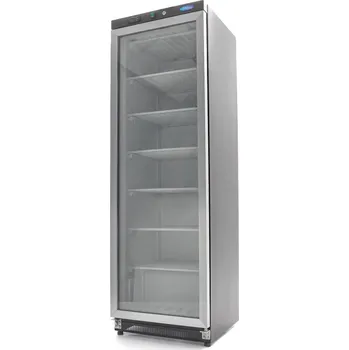 Mraznička – 400 l – černá – se skleněnými dveřmi