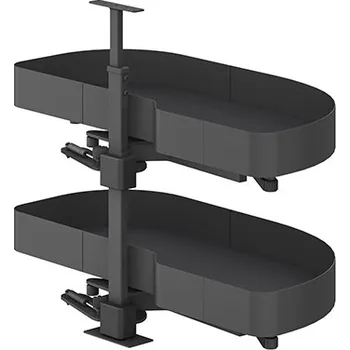 Wireli Rohová výsuvná police WIRELI Style MAX - pravá, plné dno, 832x405x560-790mm, antracit