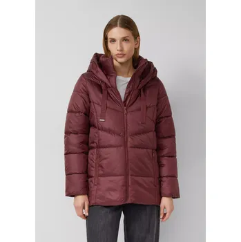 Dámské tričko s.Oliver prošívaná bunda s kapucí vínová Velikost: 44