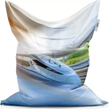 Sedací pytel Sablio Sedací vak Rychlovlak projíždějící nádražím - 200x140 cm