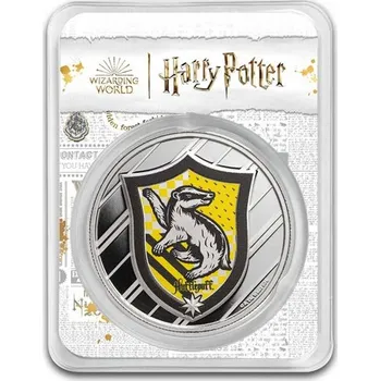 Stříbrná medaile 1 oz Harry Potter Hufflepuff Kolorovaná TEP Harry Potter Mrzimor