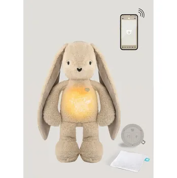 plyšák MyHummy Bunny beige 7 v 1 s APP DUO (s termoforem) - šumící medvídek králíček béžový - usínáček mazlíček vydávající bílý šum
