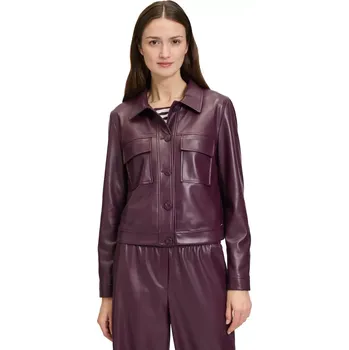 Dámské sako BETTY & CO dámská bunda vínová koženka