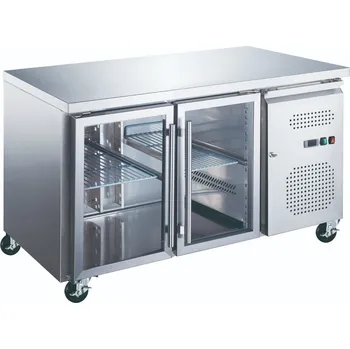 Lednice Pultová chladnička – 136 cm – 2 skleněné dveře