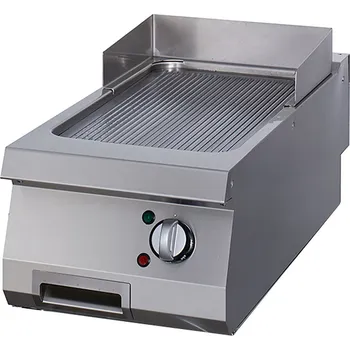 Vařič Grilovací pánev Premium s drážkami Chrome – elektrická – pro jednu jednotku – hloubka 90 cm