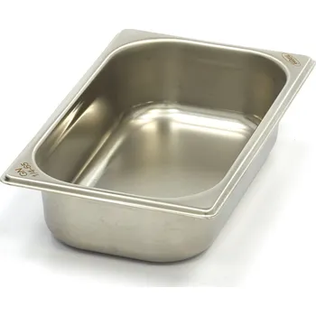 Dóza na potraviny Gastronádoba 1/4 GN – hloubka 6,5 cm – 26,5 x 16,2 cm – nerezová ocel