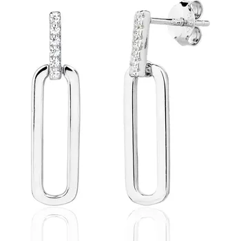 Náušnice Bealio BEALIO Stříbrné náušnice ZÁŘIVÁ VAZBA visací puzeta 03-13906-3763