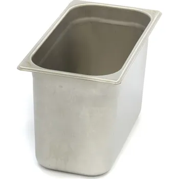 Dóza na potraviny Gastronádoba 1/3 GN – hloubka 20 cm – 32,5 x 17,6 cm – nerezová ocel