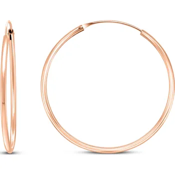 Náušnice Brilio Silver Nadčasové bronzové kruhové náušnice EA020R 2,5 cm + 2 měsíce na vrácení zboží