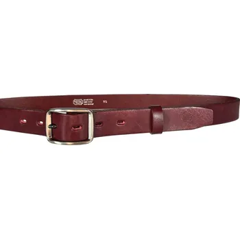 Opasek PENNY BELTS Kožený opasek 30-198-95 bordó - 90 cm