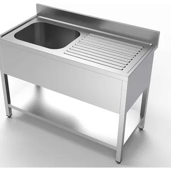 Nerezový dřez CS600 Police dřezová levá 1200