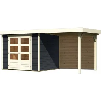 Zahradní domek Dřevěný zahradní domek ASKOLA 3 s přístavkem 240 Lanitplast
