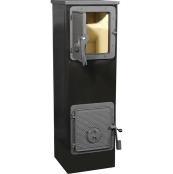 Krbová kamna KERPEN II &#8211; černý smalt, šamotová vyzdívka