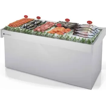 Chlazený rybí pult s agragátem BF-P120-S se sklem