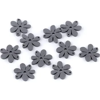 Výtvárné potřeby Dřevěný výsek - Kytička velká - šedá