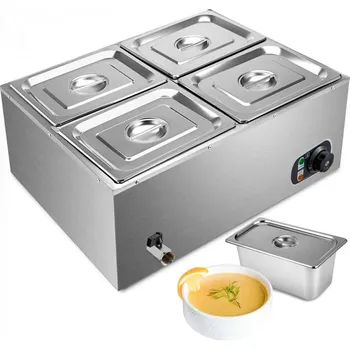 Elektrická vodní lázeň výpusť 4 x GN1/2