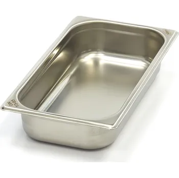 Dóza na potraviny Gastronádoba 1/3 GN – hloubka 6,5 cm – 32,5 x 17,6 cm – nerezová ocel