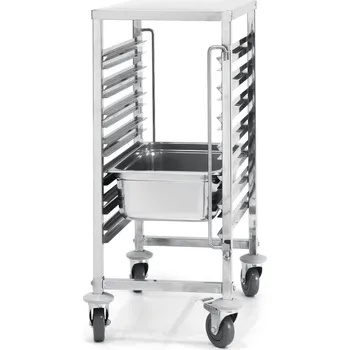 Příborník a kredenc Vozík na GN nádoby – 7 x GN-1/1, HENDI