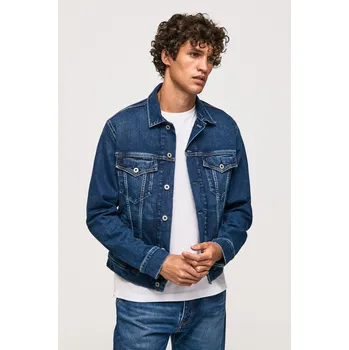 Pepe Jeans Pánská bunda PINNER Barva: denim (odpovídá obrázku), Velikost: S