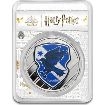 Stříbrná medaile 1 oz Harry Potter Ravenclaw Kolorovaná TEP Harry Potter Havraspár