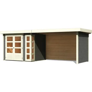 Zahradní domek Dřevěný zahradní domek KERKO 3 s přístavkem 280 Lanitplast