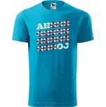 Bontis Tričko s potiskem "Ahoooj" - Tyrkysová | L