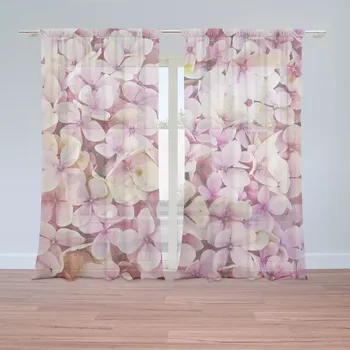 Záclona Sablio Záclony Růžové květy: 2ks 150x250cm