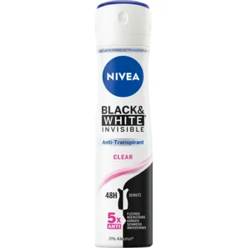 Nivea Black & White antiperspirant ve spreji Invisible clear 150 ml