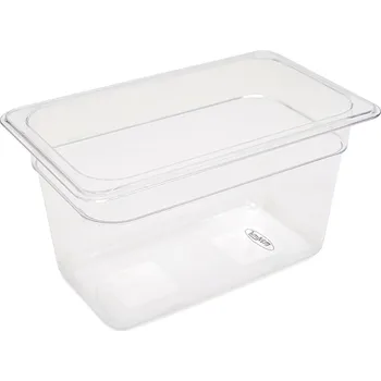 Dóza na potraviny Gastronádoba 1/4 GN &#8211; hloubka 15 cm &#8211; 26,5 x 16,2 cm &#8211; polykarbonát