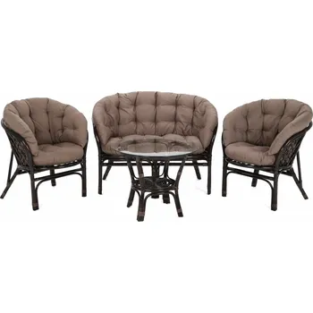 Zahradní sestava Zahradní sedací souprava 4 ks přírodní ratan