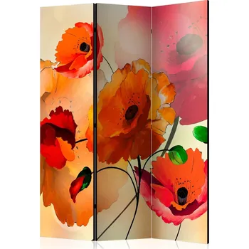 Paraván Paraván Velvet Poppies Dekorhome