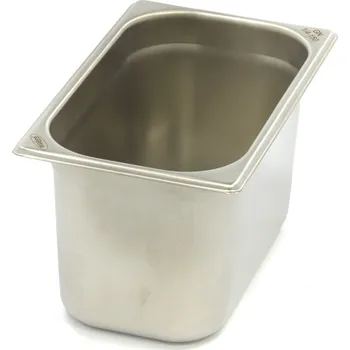 Dóza na potraviny Gastronádoba 1/4 GN – hloubka 15 cm – 26,5 x 16,2 cm – nerezová ocel