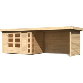 Zahradní domek Dřevěný zahradní domek KERKO 4 s přístavkem 280 Lanitplast