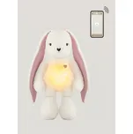 MyHummy Bunny pink/ecru 7v1 s lampičkou a aplikací - šumící medvídek králíček růžová/bílá - usínáček mazlíček vydávající bílý šum