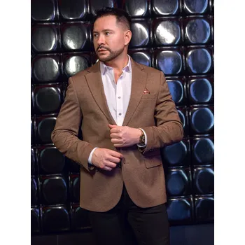 Pánské casual sako hnědé Bolf24401-1 - 3XL/58