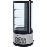 Maxima cukrářská vitrína 100L černá kulatá