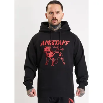 Pánská mikina Pánská mikina Amstaff Logo 2.0 Hoodie Black Red Barva: Černá, Velikost: XL
