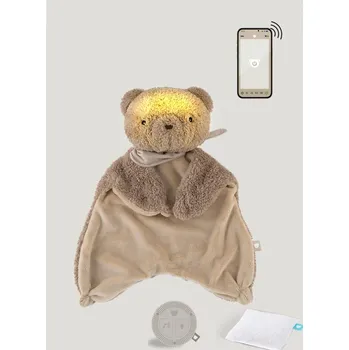 plyšák MyHummy DOUDOU MEDVÍDEK 7 v 1 s APP DUO (s termoforem) - usínáček mazlíček vydávající bílý šum