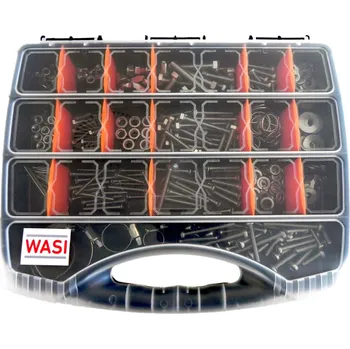 Šroub nerez_solar_martim Sortimentní pouzdro s a pro metrické šrouby Set 1 - nerez A4 - AISI 316 - black case - 375 dílů Varianta: Sortimentní pouzdro s a pro metrické šrouby Set 1 - nerez A4 - AISI 316 - black case - 375 parts