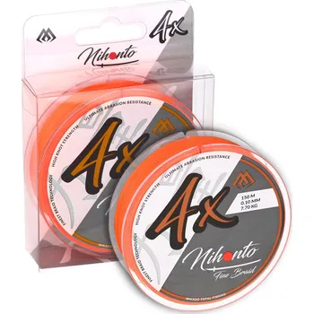 Rybářská šňůra Mikado Pletená Šňůra Nihonto Fine Braid 15m Fluo oranžová 0,28mm