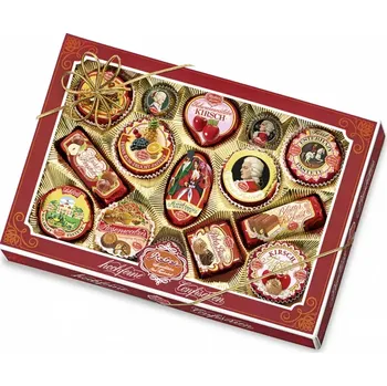 Bonboniéra Luxusní dárková kazeta MOZART REBER QUADRAT 525 g - luxusní dárková kazeta (Constanze & Mozart kugel Baroko Mozart / 42 x 28 cm)