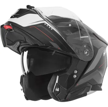 Helma na motorku Přilba N967 CONQUER, NOX (černá matná, bílá, červená) 2026 S