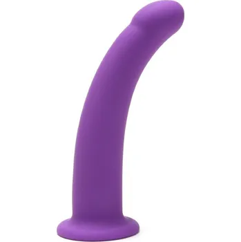 Dildo Dildo Me You Us 7″ Curved Silicone fialové, silikonové dildo s přísavkou 18,3 x 3,9 cm